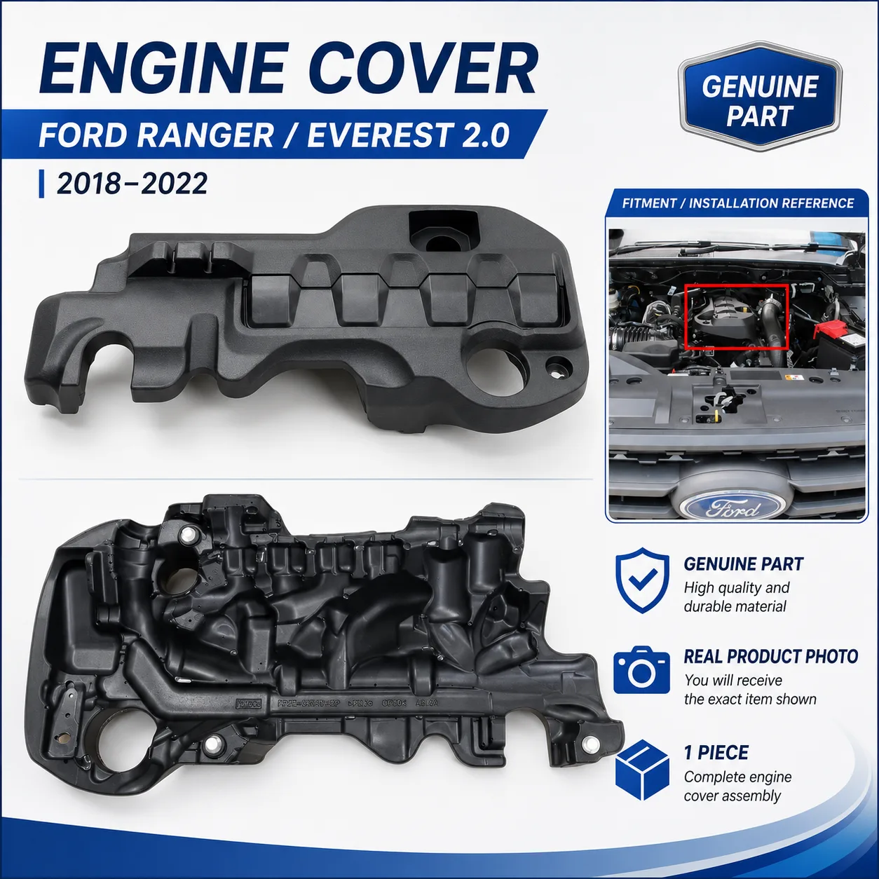 Ford Ranger / Everest 2.0 Engine Cover 2018-2022