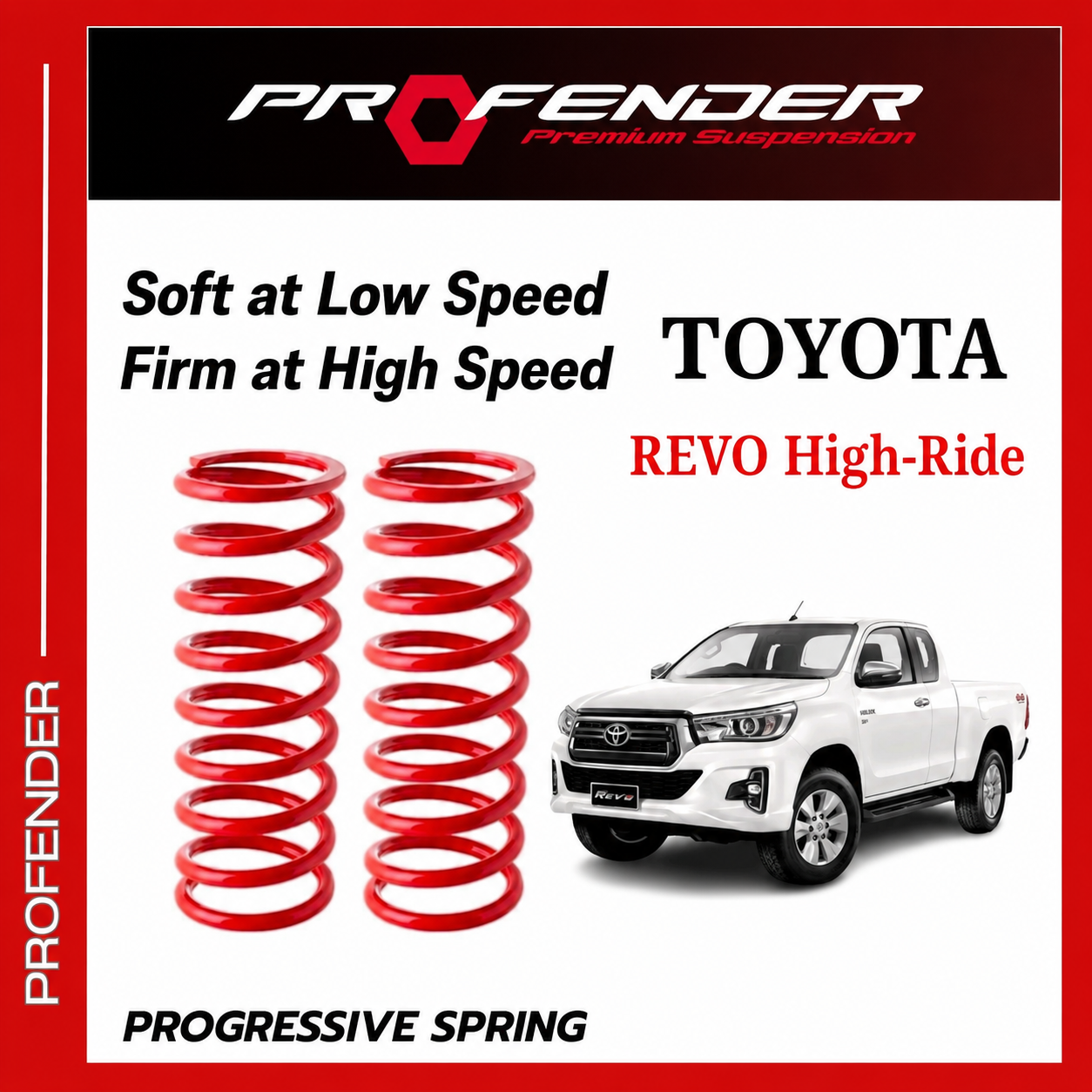 Real TAP product image showing a Profender suspension part for Toyota Hilux Revo export fitment checking