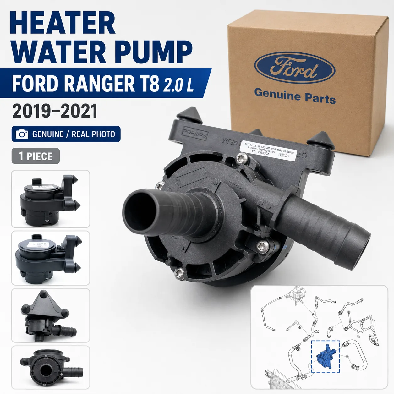 Genuine Ford Heater Water Pump for Ford Ranger T8 2.0L 2019–2021